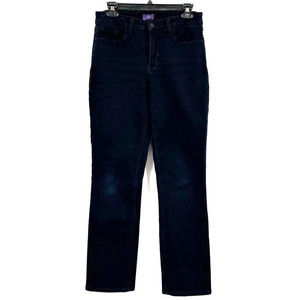 NYDJ‎ size 6 short black straight leg jeans